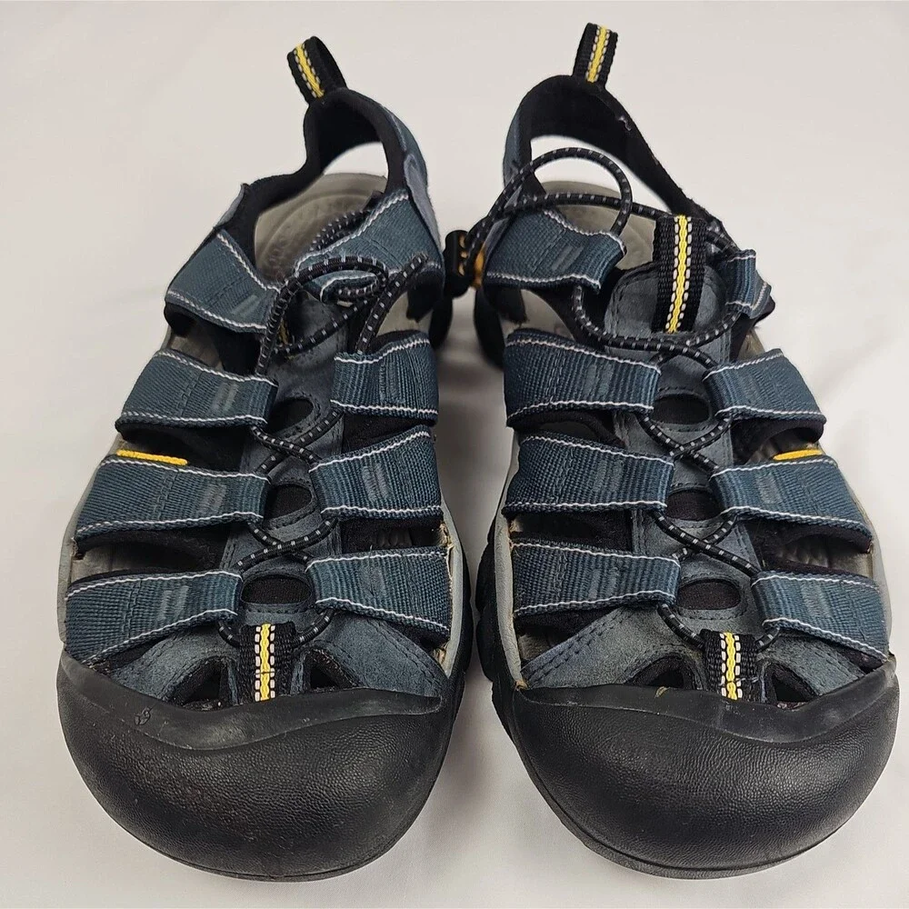 KEEN Newport H2 Men 9.5 Gray Yellow Water Hiking Sandals 1008399